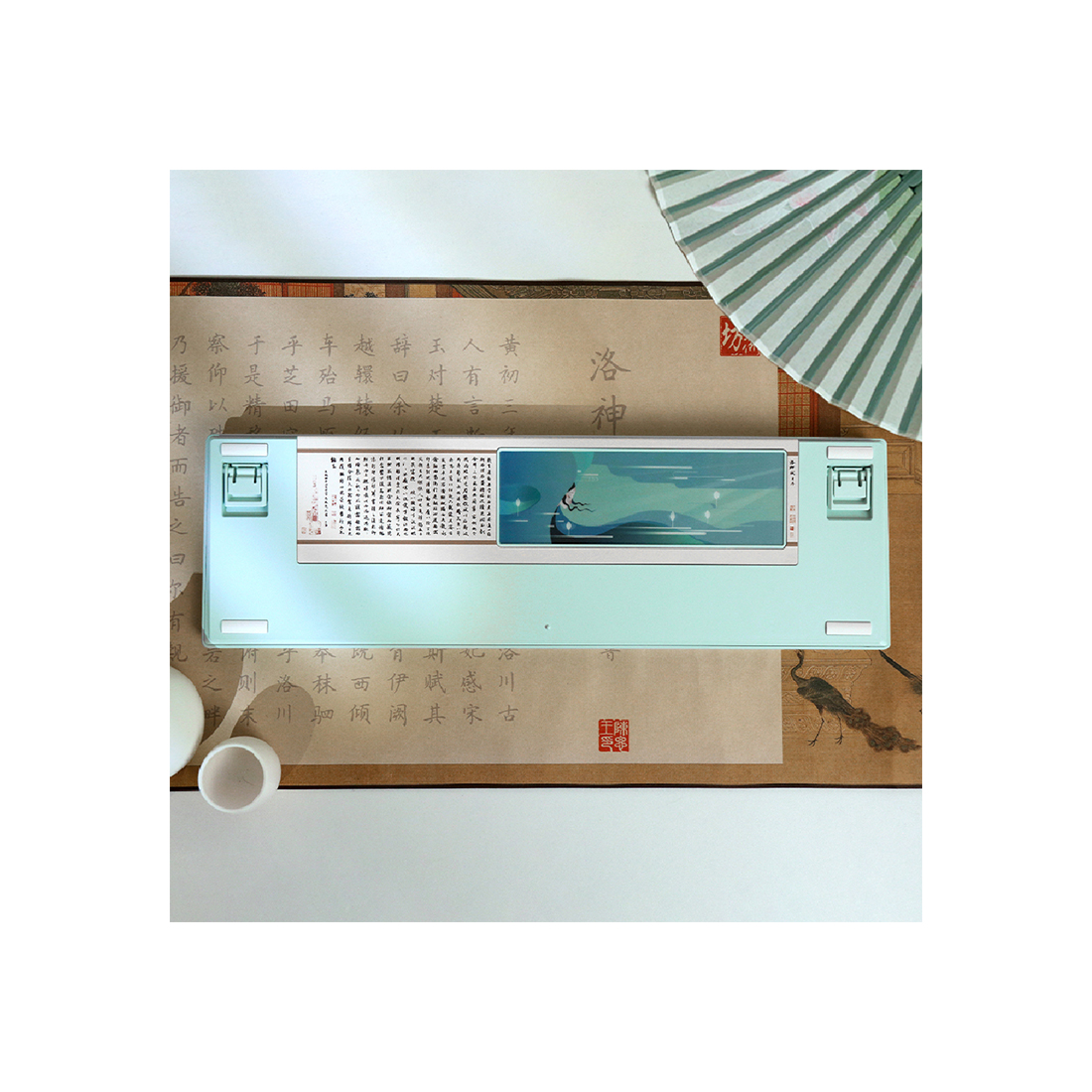 Клавиатура Varmilo Goddess LuoShen VA100 (A83A106G6A8A06A071) [механическая, проводная + беспроводная, RGB подсветка, Kailh Prestige Voice Switch, голубая]