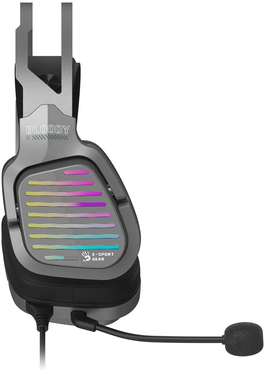 Наушники+микрофон игровые Bloody G560 Gun Grey - купить в интернет-магазине Forcecom.kz Наушники+микрофон игровые Bloody G560 Gun Grey