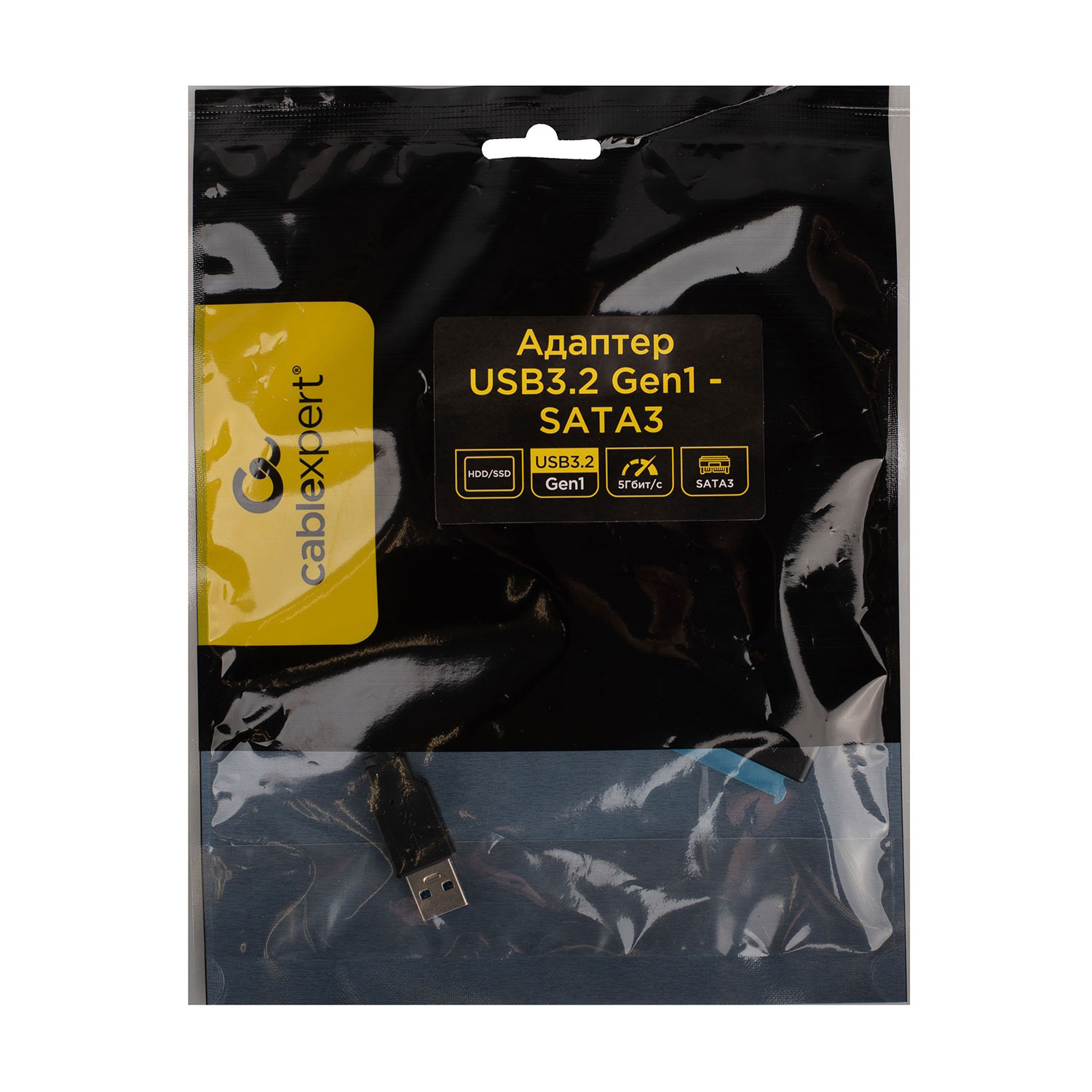 Адаптер для 2,5" жестких дисков Cablexpert A-USB3-SATA3-2.5, Черный External SATA to USB 2.0, power via USB, black