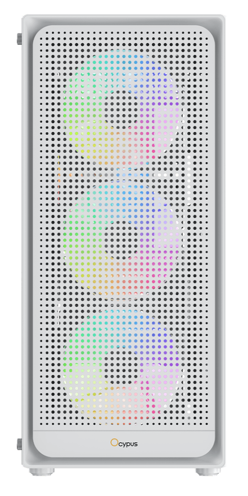 Корпус Ocypus Gamma C50 WH ARGB (Gamma-C50-WHG400XX-GL) [Mini Tower, 4 x 120 мм, белый]