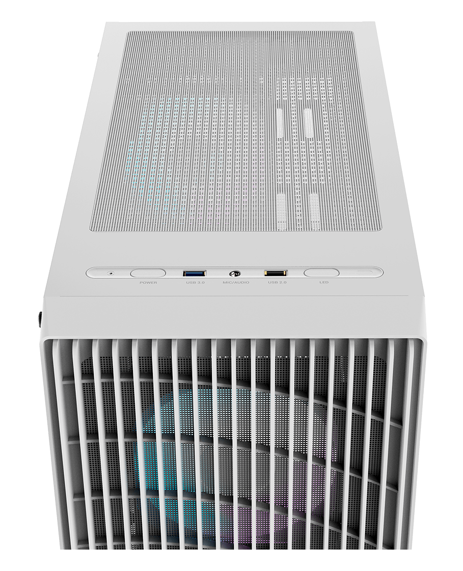 Корпус Ocypus Gamma C70 WH ARGB (Gamma-C70-WHG400XX-GL) [Midi Tower, 4 x 120 мм, белый]