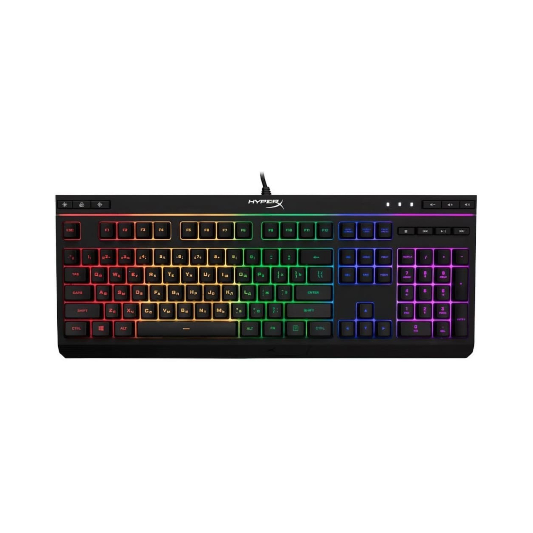 Клавиатура HyperX Alloy Core RGB Gaming 4P4F5AX#ACB [мембранная, проводная, клавиш - 114, подсветка]