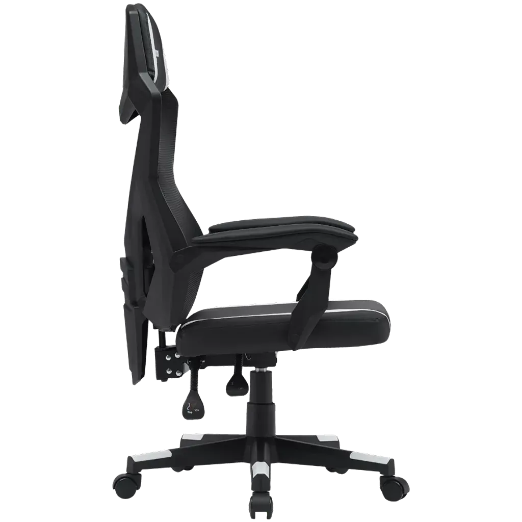 Игровое кресло CANYON gaming chair Flow MCH01 Mesh (CNE-MCH01W) черный / белый