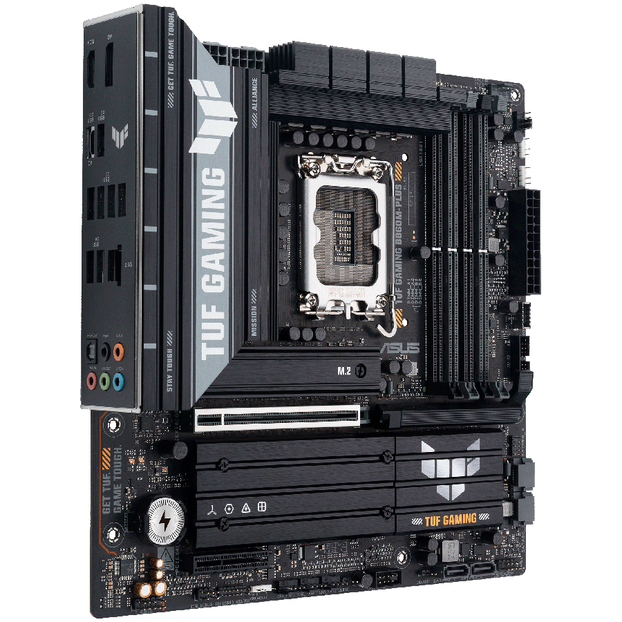 Материнская плата Asus TUF GAMING B860M-PLUS [LGA 1851, Intel B860, 4xDDR 5, 3xM.2, 1xPCI-E x16,  Micro-ATX]