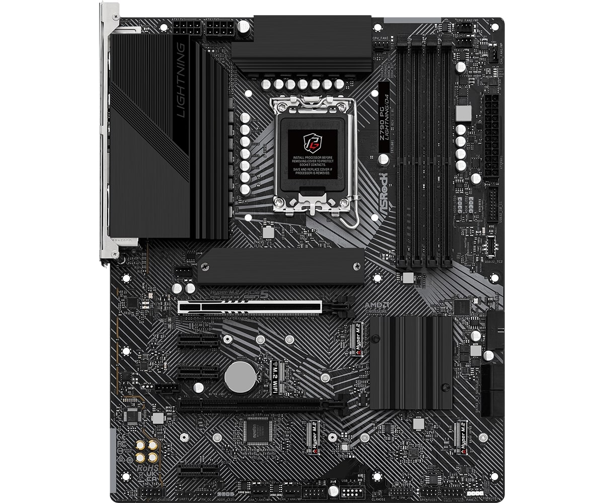 Материнская плата ASRock Z790 PG LIGHTNING/D4 [LGA 1700, Intel Z790, 4xDDR 4, 4xM.2, 2xPCI-E x16, Standard-ATX]