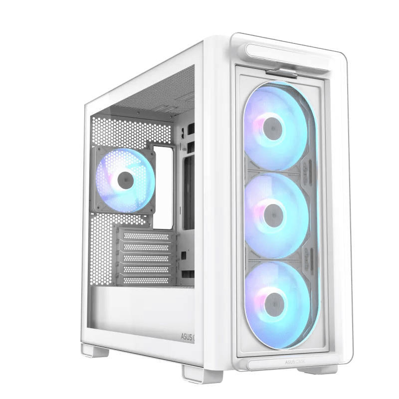 Корпус Asus A23 PLUS TG ARGB WHITE [Mini Tower, 4х 120 мм, белый]