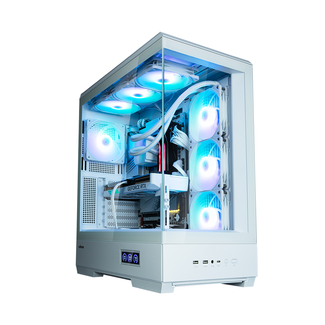 Корпус Zalman P50 DS White [Midi Tower, 4 x 120 мм ARGB, белый]