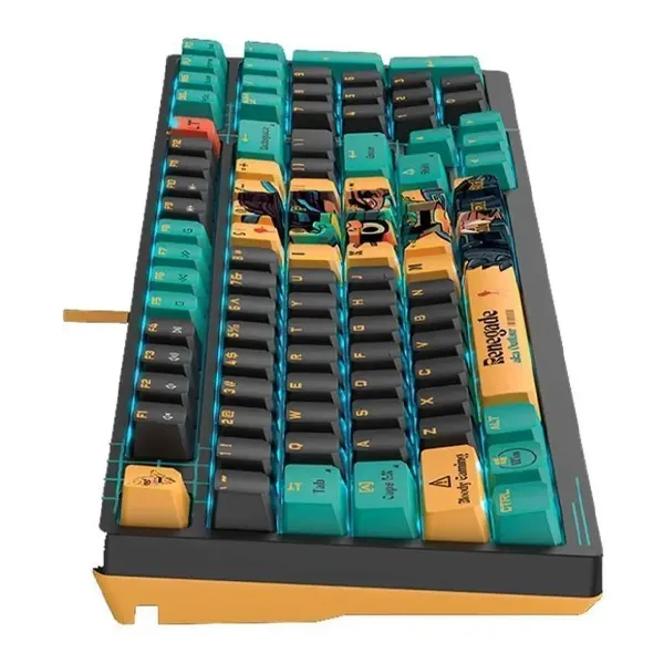 Клавиатура Bloody AT98 Renegade Black Midnight SAVAGE [механическая, проводная, RGB подсветка, Bloody Alpha, белая]