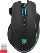 Мышь Defender Immortal GM-421 (52421) [беспроводная, светодиодная, 10000 DPI, 1000 Гц. подсветка, черная]