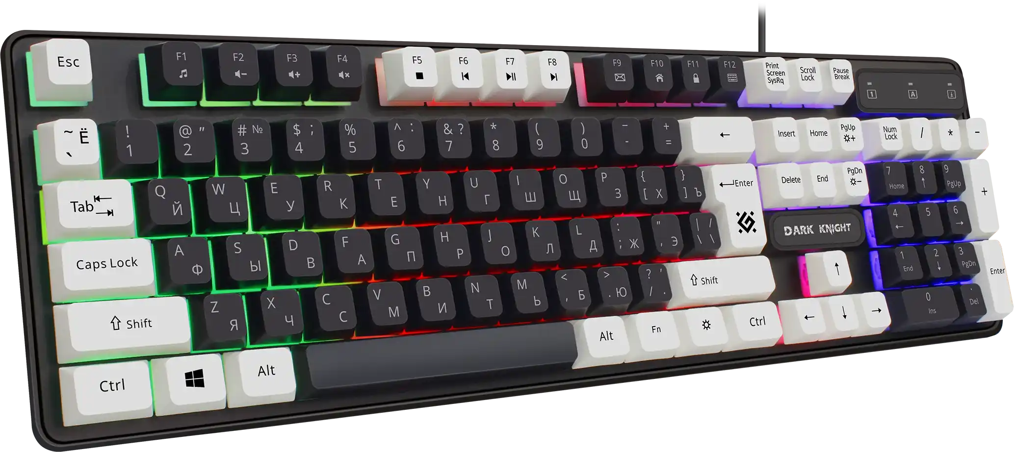 Клавиатура Defender Dark Knight GK-077 RU (45077), проводная, Белая