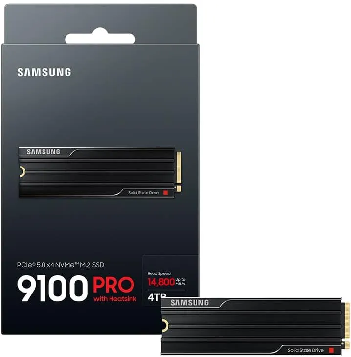 SSD-накопитель Samsung 9100 PRO W/HS (MZ-VAP4T0CW) [4 ТБ, M.2, PCI-E, 14800/13400 МБ/с]