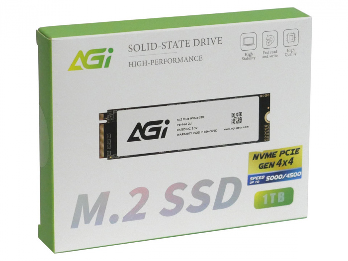 SSD-накопитель AGI AI818 (AGI1T0G43AI818-CB) [1 ТБ, M.2, PCI-E, 4700/2800 МБ/с]