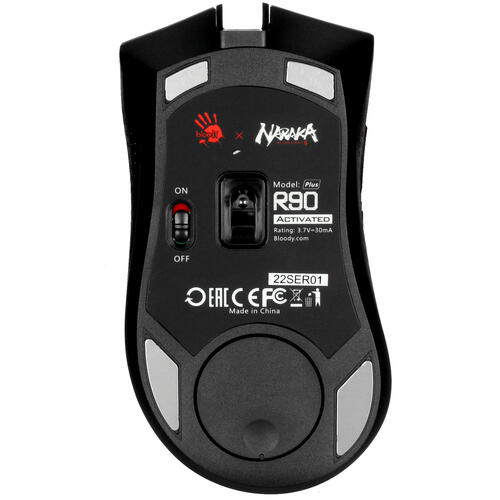 Мышь Bloody R90 Plus Naraka [беспроводная, светодиодная, 5000 DPI, белый]