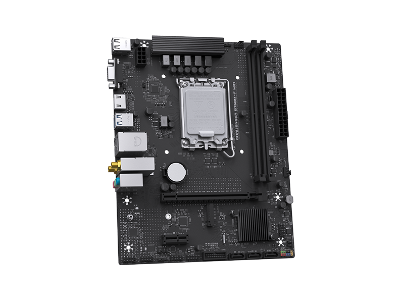 Материнская плата Maxsun Challenger B760M-F WIFI [LGA 1700, Intel B760, 2xDDR 4, 1xM.2, 1xPCI-E x16, Micro-ATX]