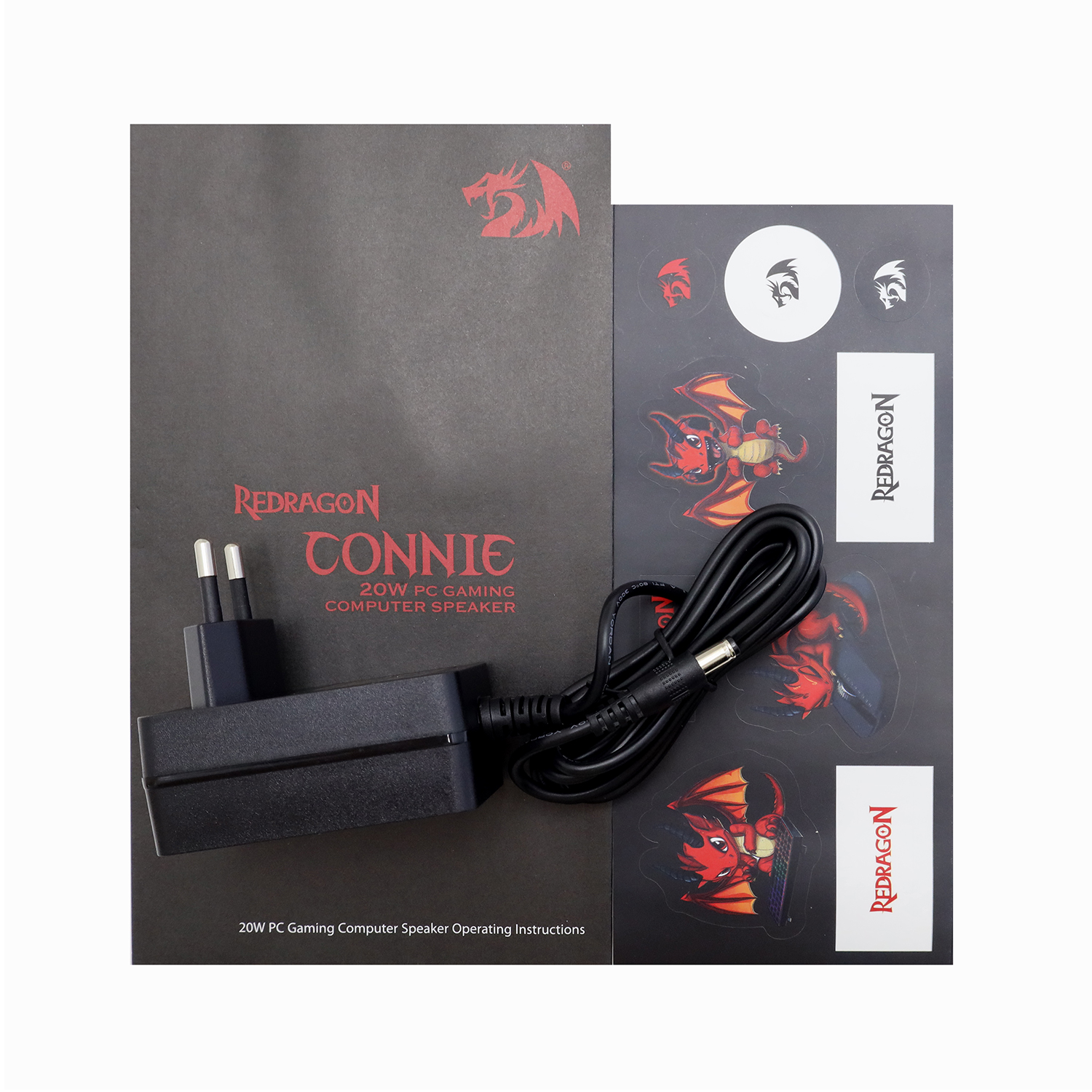 Акустическая система Redragon Connie , Черный (2x10.0W RMS), RGB, AUX+BT, black (71987)