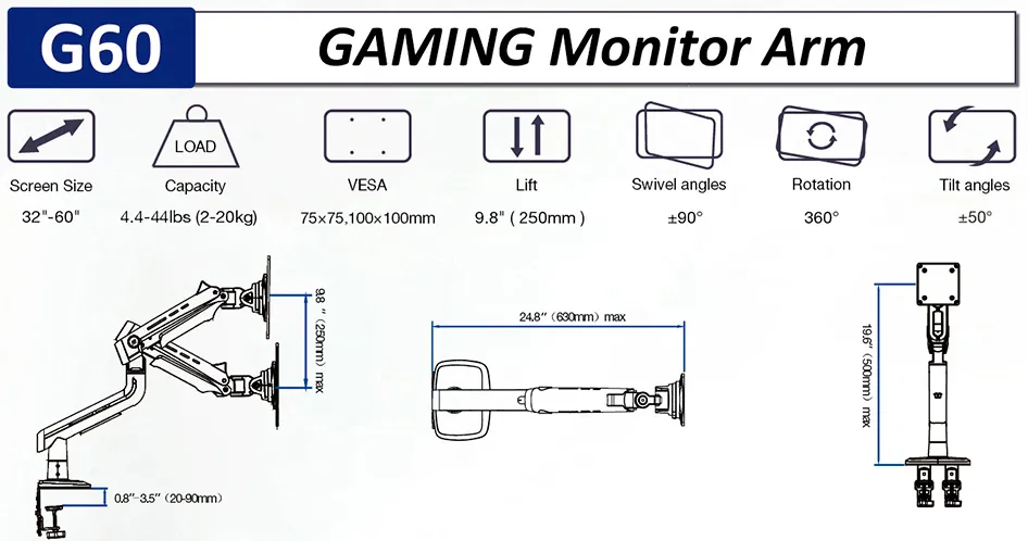 Крепление для монитора North Bayou G60 32''-60''