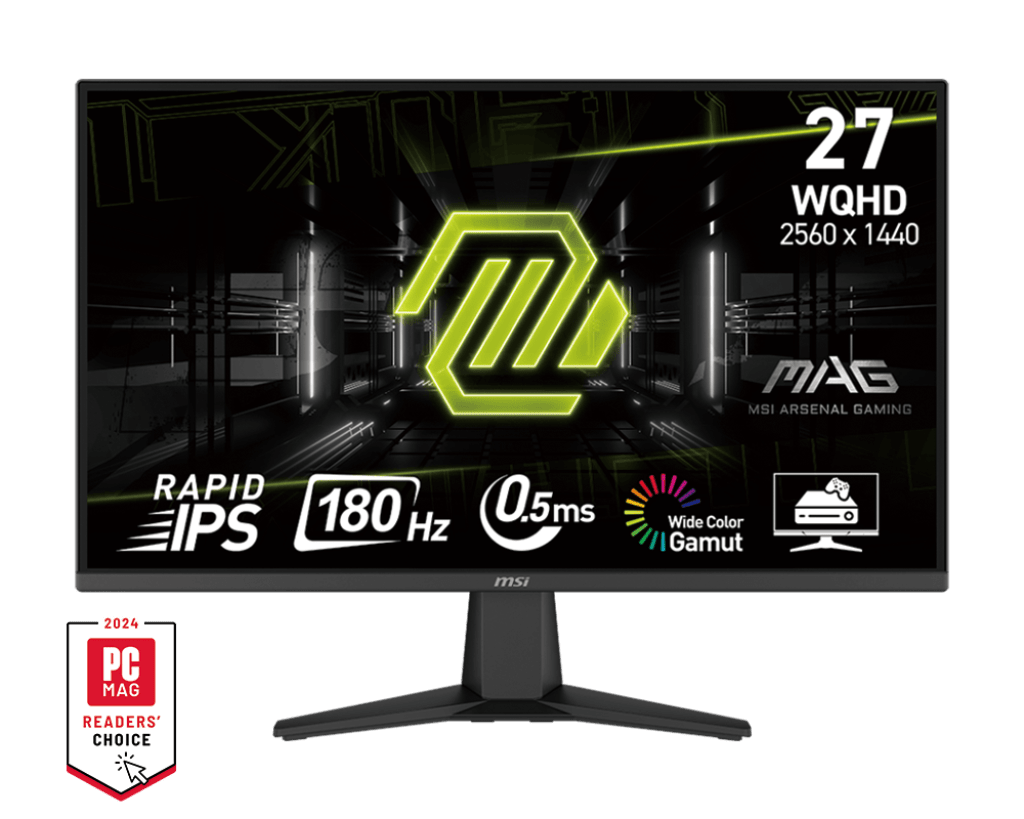 Монитор MSI MAG 275QF [27", IPS, 2560x1440, 180 Гц, 0,5 мс, HDMI x2, DisplayPort]