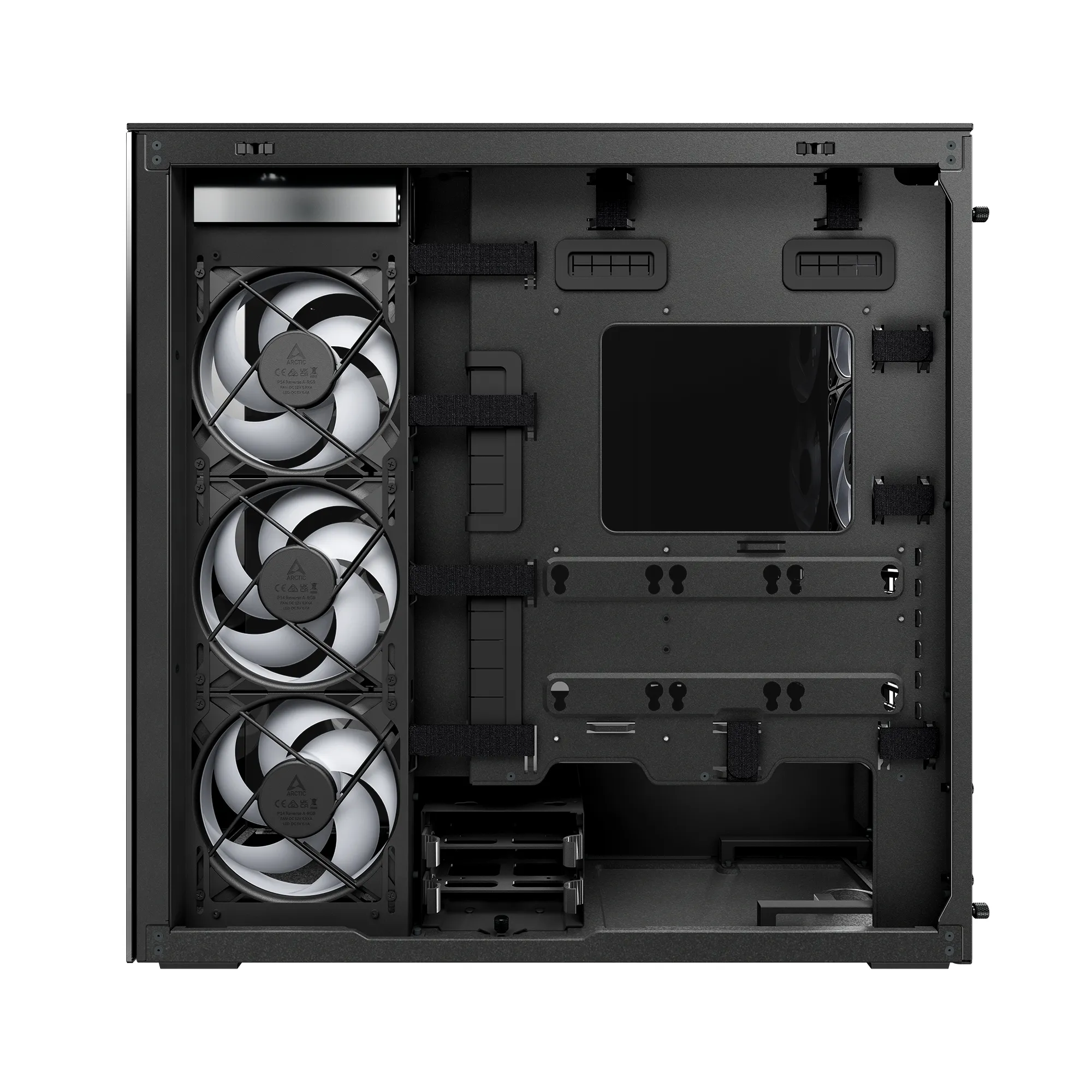 Корпус Arctic Xtender Black(Tinted Glass) (ACPCC00015A) [Full Tower, 2×120 мм + 3×140 мм A-RGB, Черный]