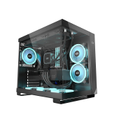 Корпус PCCooler C3T500 ARGB BK (C3-T500BKD6-GL) [Midi Tower, 6x 120 мм, черный]