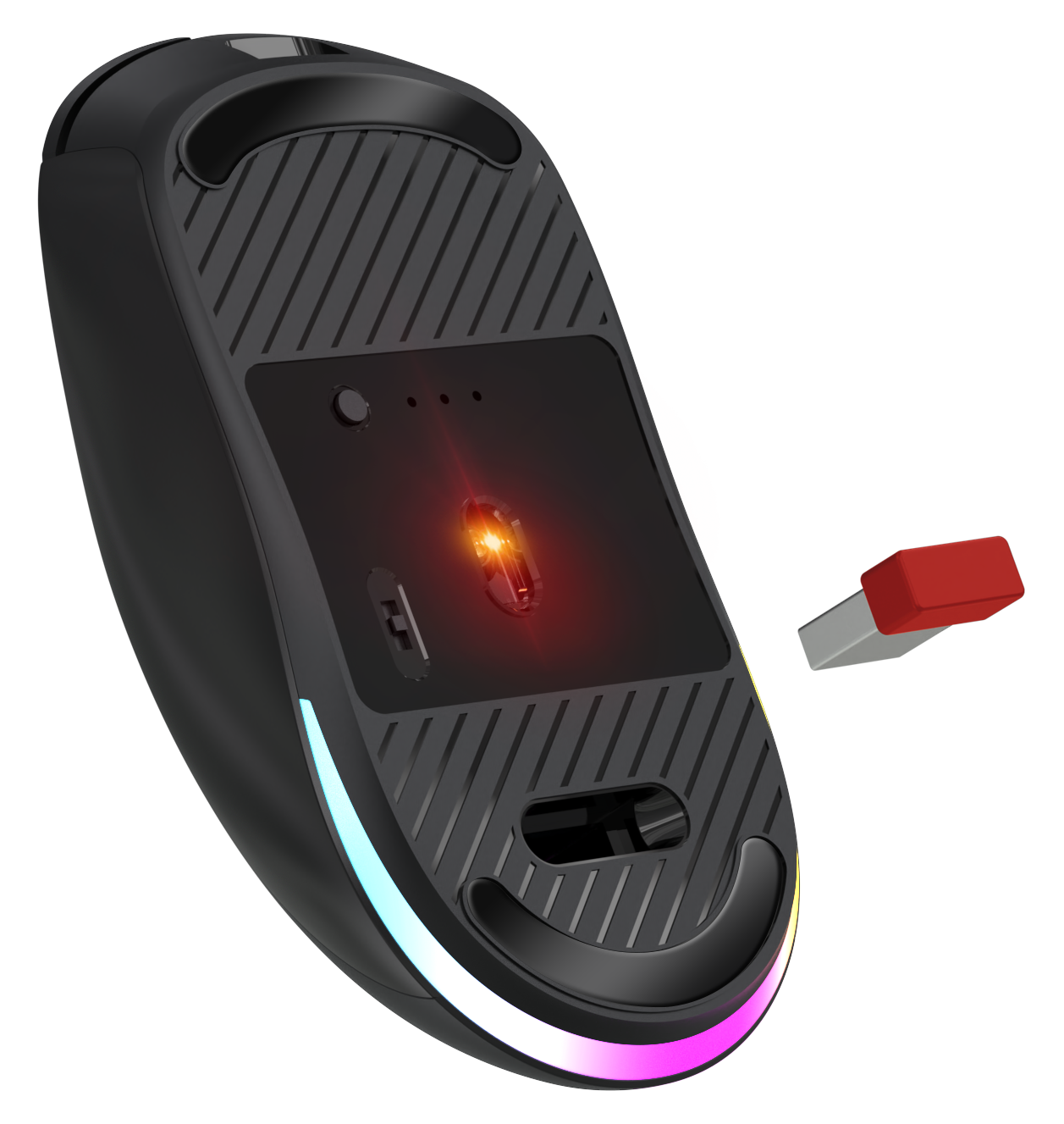 Мышь Defender Stone GM-551 (52551) [беспроводная, светодиодная, 7200 DPI, 125 Гц подсветка, черная]