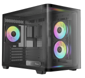 Корпус Ocypus Iota C50 Curve ARGB (Iota-C50-BKD300CD-GL) [Mini Tower, 3 x 120 мм, черный]