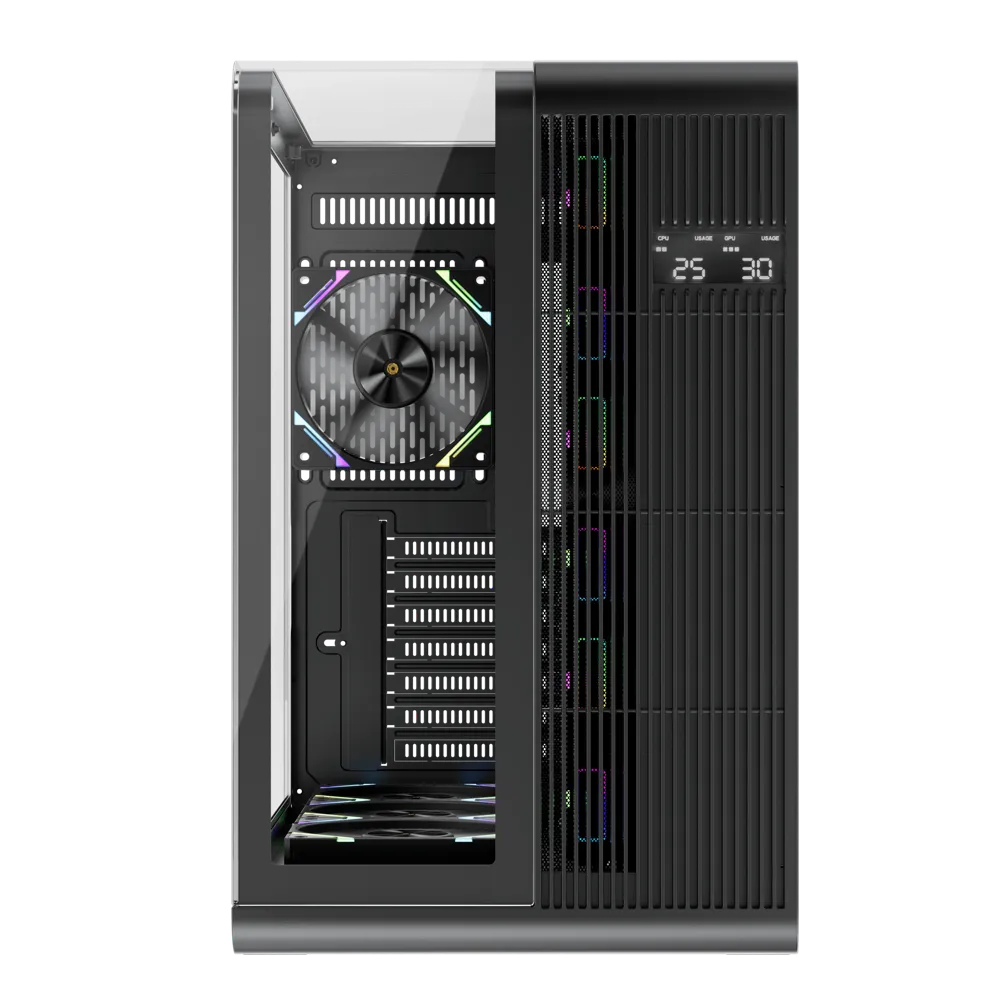 Корпус 1stPlayer RT7 (RT7-BK-3FC7R-1FC7) [Midi Tower, 4 x 120 мм, черный]