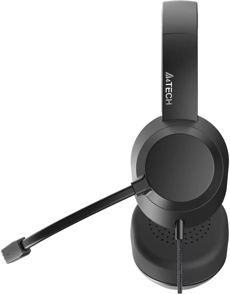 Наушники A4tech FH150U, с микрофоном, черный - купить в интернет-магазине Forcecom.kz Наушники A4tech FH150U, с микрофоном, черный