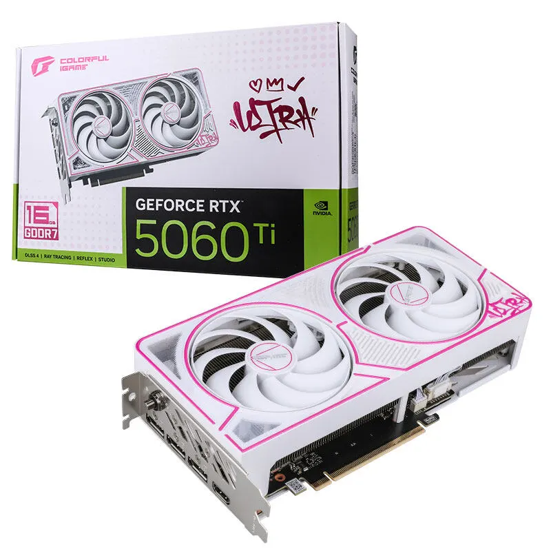Видеокарта Colorful iGame RTX 5060 Ti Ultra W DUO OC 16GB-V [16 ГБ, GDDR7, 128 бит, HDMI, DisplayPort (3 шт)]