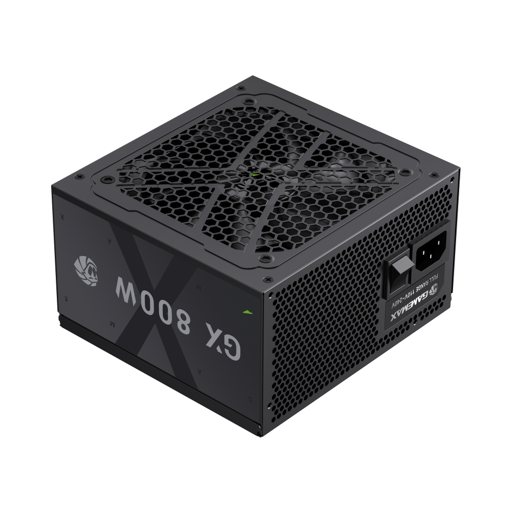 Блок питания GameMax GX 800G Gold (2132-0800B0008) [800 Вт, 80 PLUS Gold, 6x SATA, 4 x 6+2 pin PCIe, 2x 4+4 pin CPU, ATX]