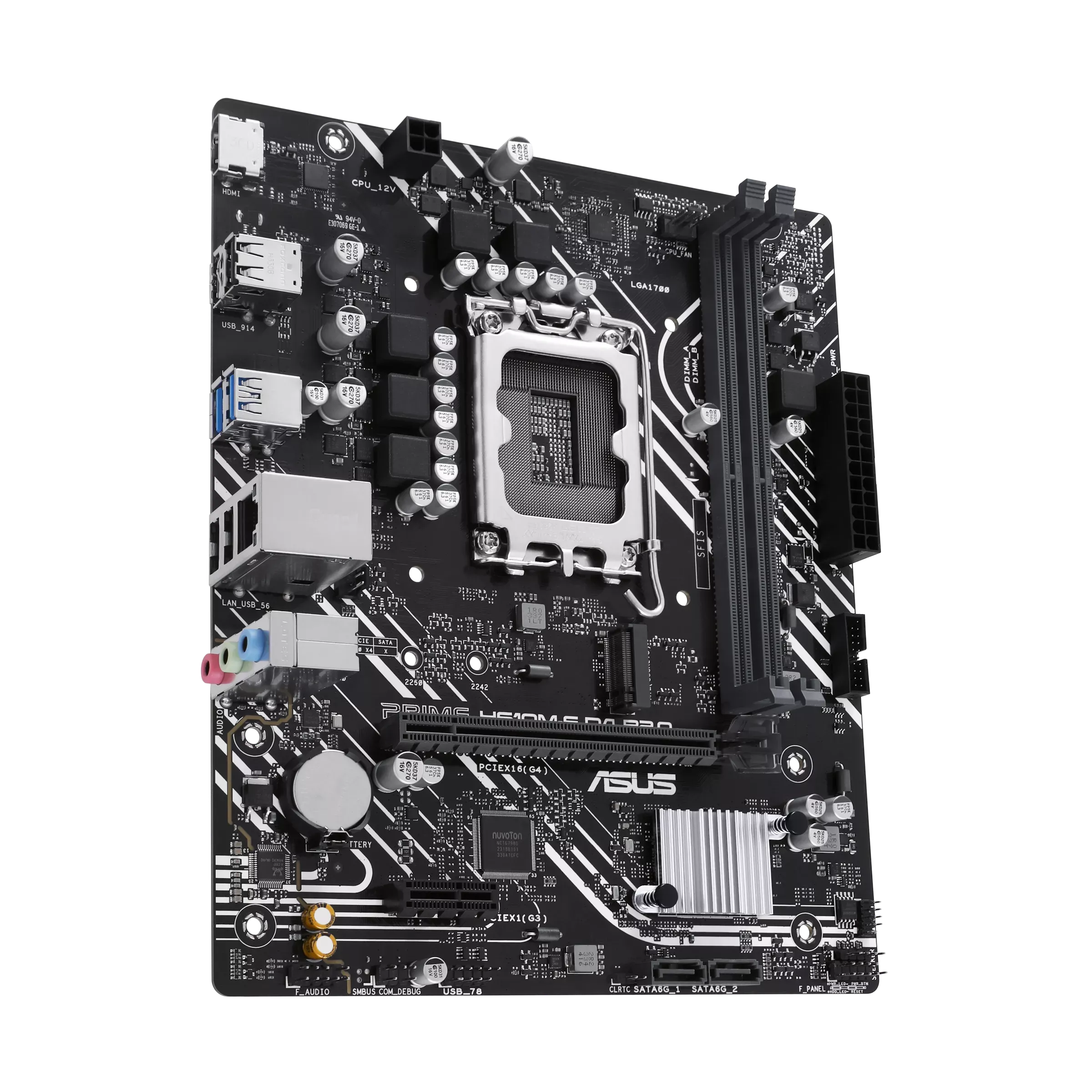 Материнская плата Asus PRIME H610M-F D4 R2.0, LGA 1700, Intel H610, 2xDDR 4, 1xM.2, 1xPCI-E x16, Micro-ATX