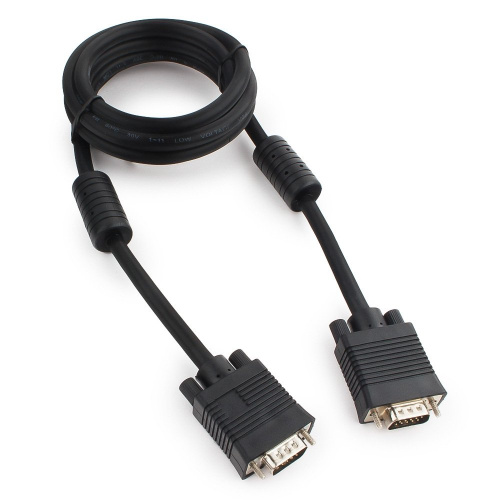 Кабель VGA Premium Cablexpert CC-PPVGA-6B, 15M/15M, 1.8м, черный, двойной экран