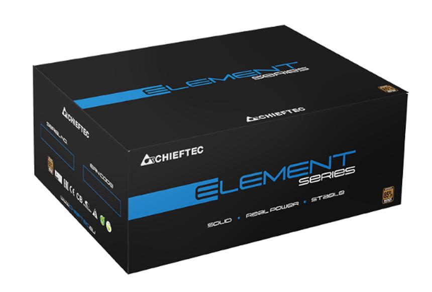 Блок питания Chieftec Element ELP-400S [400 В, 3x SATA, 1x 6+2 pin PCIe, 1x 4+4 pin CPU, EPS12V, ATX]