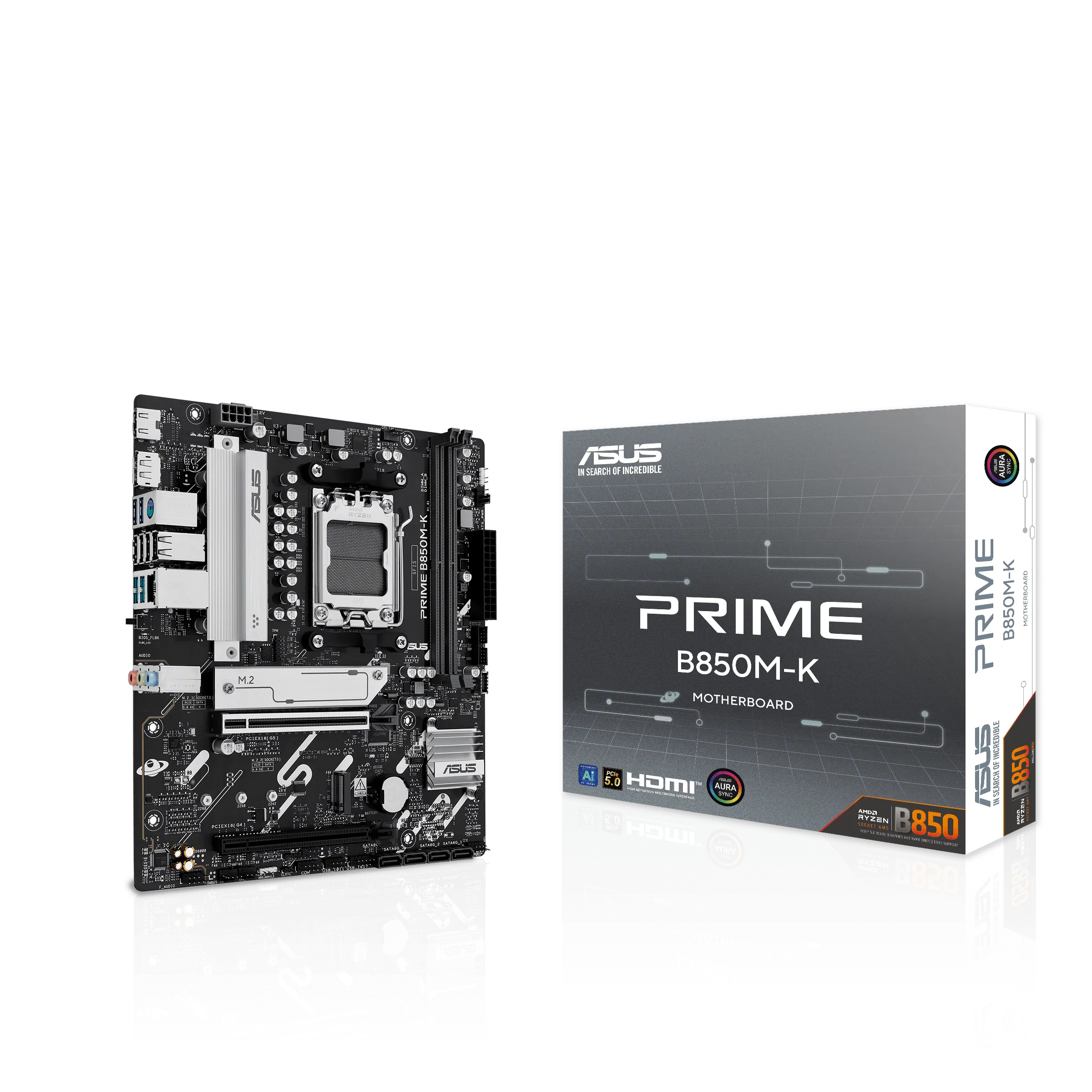Материнская плата Asus PRIME B850M-K [AM5, AMD B850, 2xDDR 5, 2xM.2, 2xPCI-E x16, Micro-ATX]