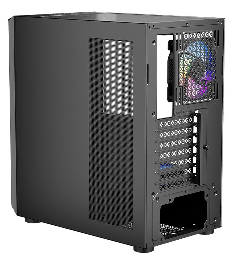 Корпус 1stPlayer T7-P (T7-P-BK-4F7) [Midi Tower, 4 x 12 см, черный]