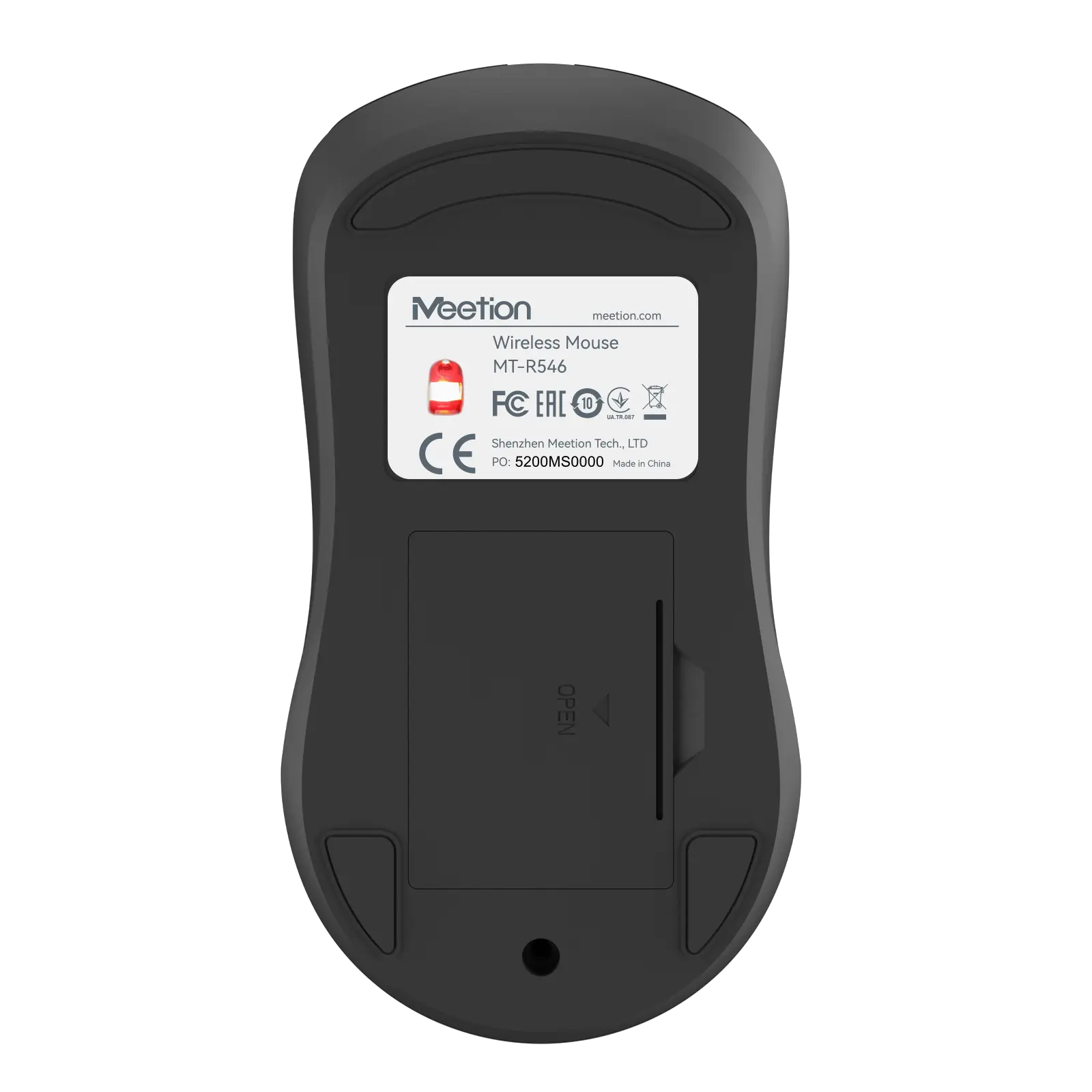 Мышь MeeTion R546 [беспроводная, светодиодная, 1600 DPI, 125 Гц, серый]