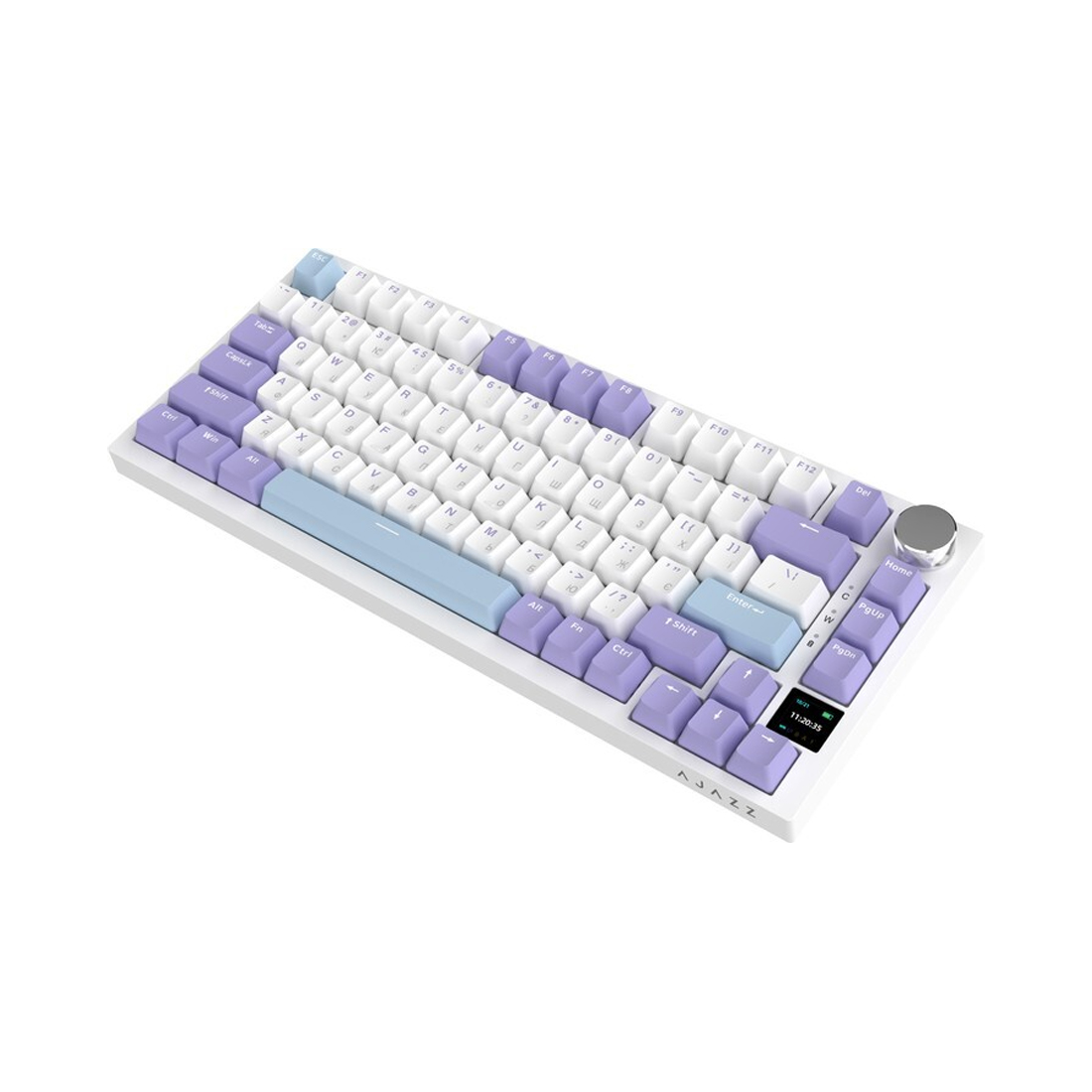 Клавиатура Ajazz AK820 PRO [механическая, проводная + беспроводная, RGB подсветка, Ajazz Gift Switch, белая]