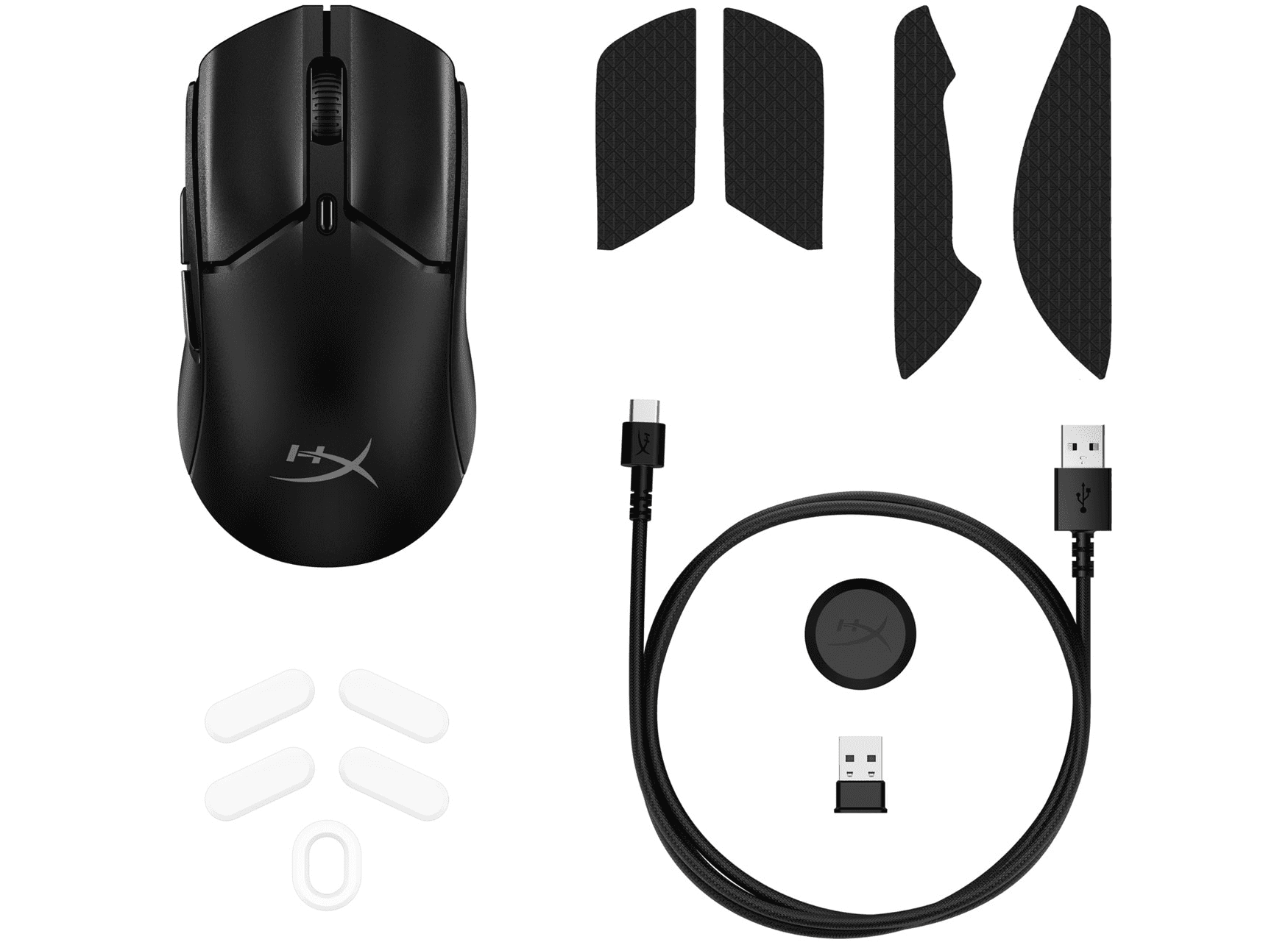 Мышь HyperX Pulsefire Haste 2 Mini (7D388AA) [проводная + беспроводная, светодиодная, 26000 DPI, 1000 Гц, подсветка, черная]
