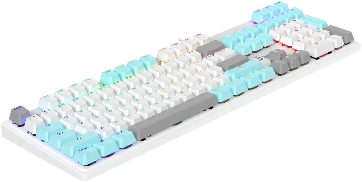 Клавиатура Bloody S520N ICY WHITE [механическая, проводная, RGB подсветка, BLMS, белая]