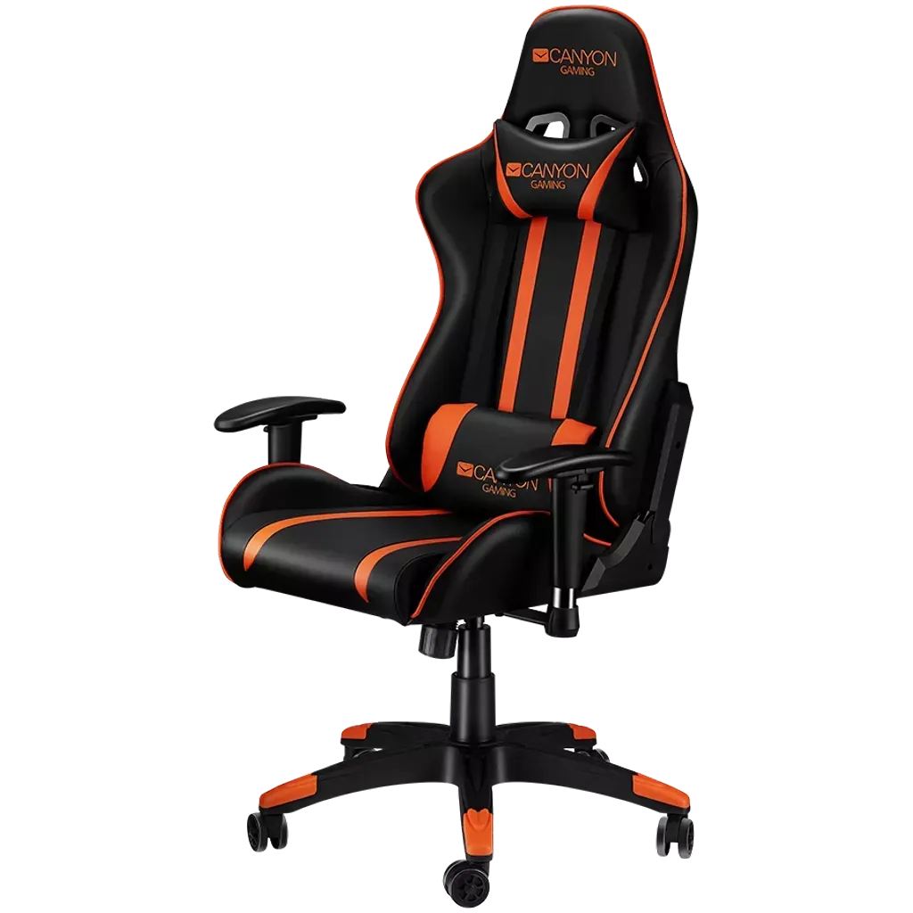 Игровое кресло CANYON CND-SGCH3 Кресло для геймеров Canyon Fobos CND-SGCH3 черно-оранжевое