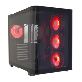 Корпус AeroCool P500C-G-BK-V1 [Midi Tower, 120 мм x 4 ARGB, черный]