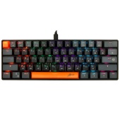 Клавиатура Defender Apex GK-002 (45002) [механическая, проводная, RGB подсветка, Outemu Red, серая]