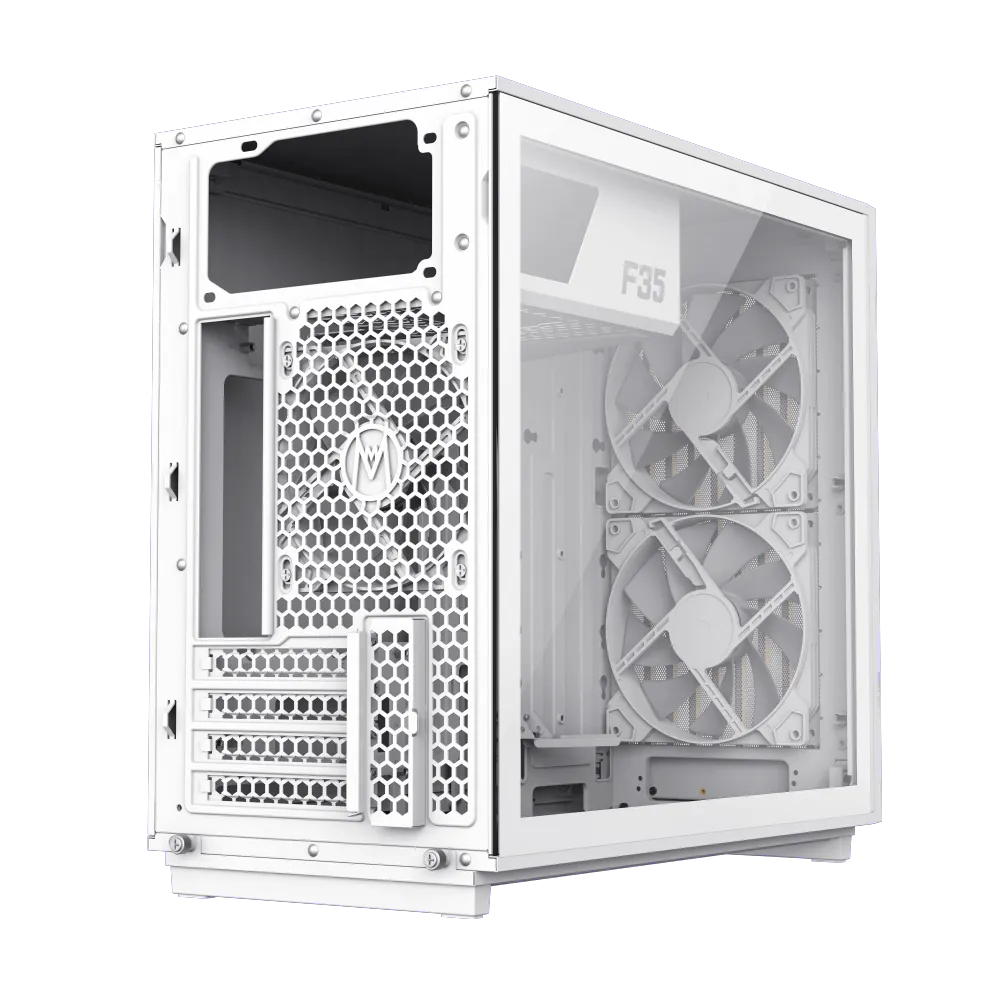 Корпус GameMax F35 BW Black (1116-4035R0003) [Midi Tower, 2 x 140x140 мм, белый]