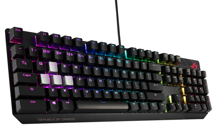 Клавиатура Asus ROG STRIX SCOPE NX XA02 [Механическая, проводная, клавиш - 104, подсветка, черная]