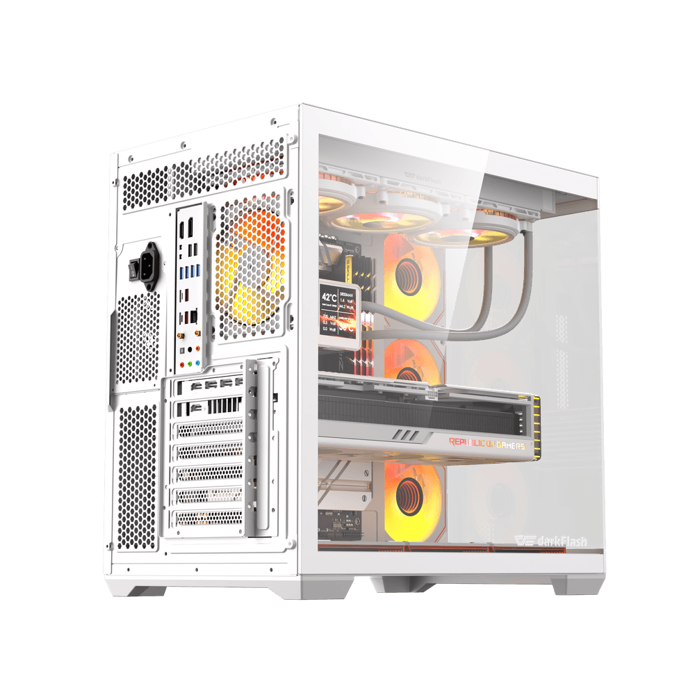 Корпус darkFlash C280 (DF-C280-EATX-WH) [Midi Tower, 7 x 120 мм ARGB, Белый]