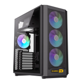 Корпус GameMax F46 BK (1116-4046R0002) [Midi Tower, 3 x 120x120 мм, черный]
