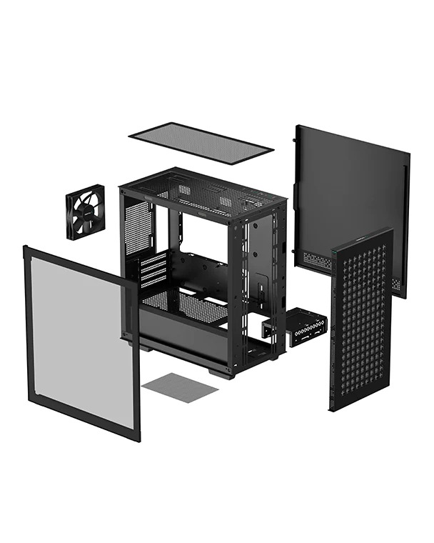 Корпус Deepcool CH370 (R-CH370-BKNAM1-G-1), Mini Tower, черный
