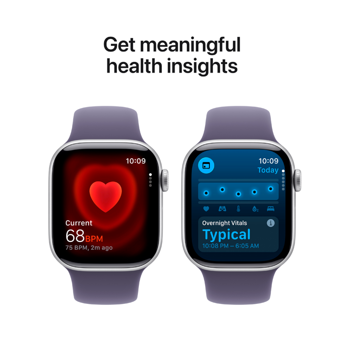 Смарт-часы Apple Watch Series 11 GPS 42mm (MEU74RK/A) Silver Aluminium Case with Purple Fog Sport Band - M/L,Model A3331