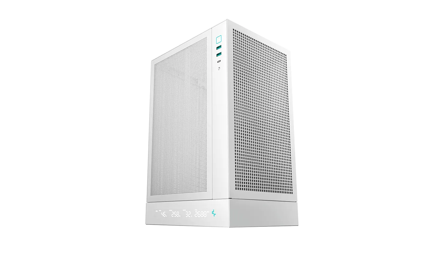 Корпус DeepCool CH170 DIGITAL WH [Mini Tower, Без вентиляторов, белый]