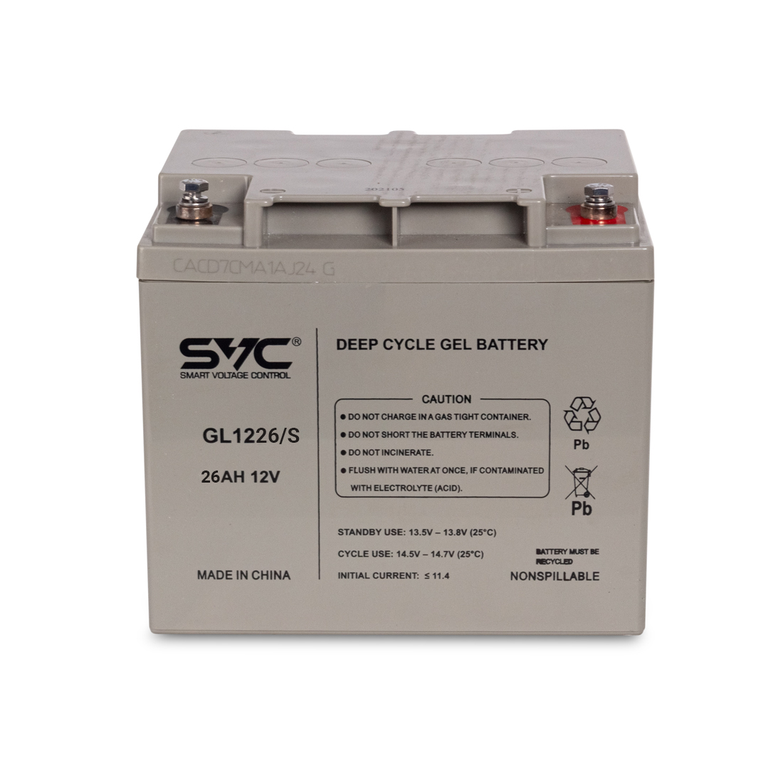 Аккумуляторная батарея SVC GL1226/S 12В 26 Ач (166*126*180) - купить по цене 35 000 тг. в интернет-магазине Forcecom.kz