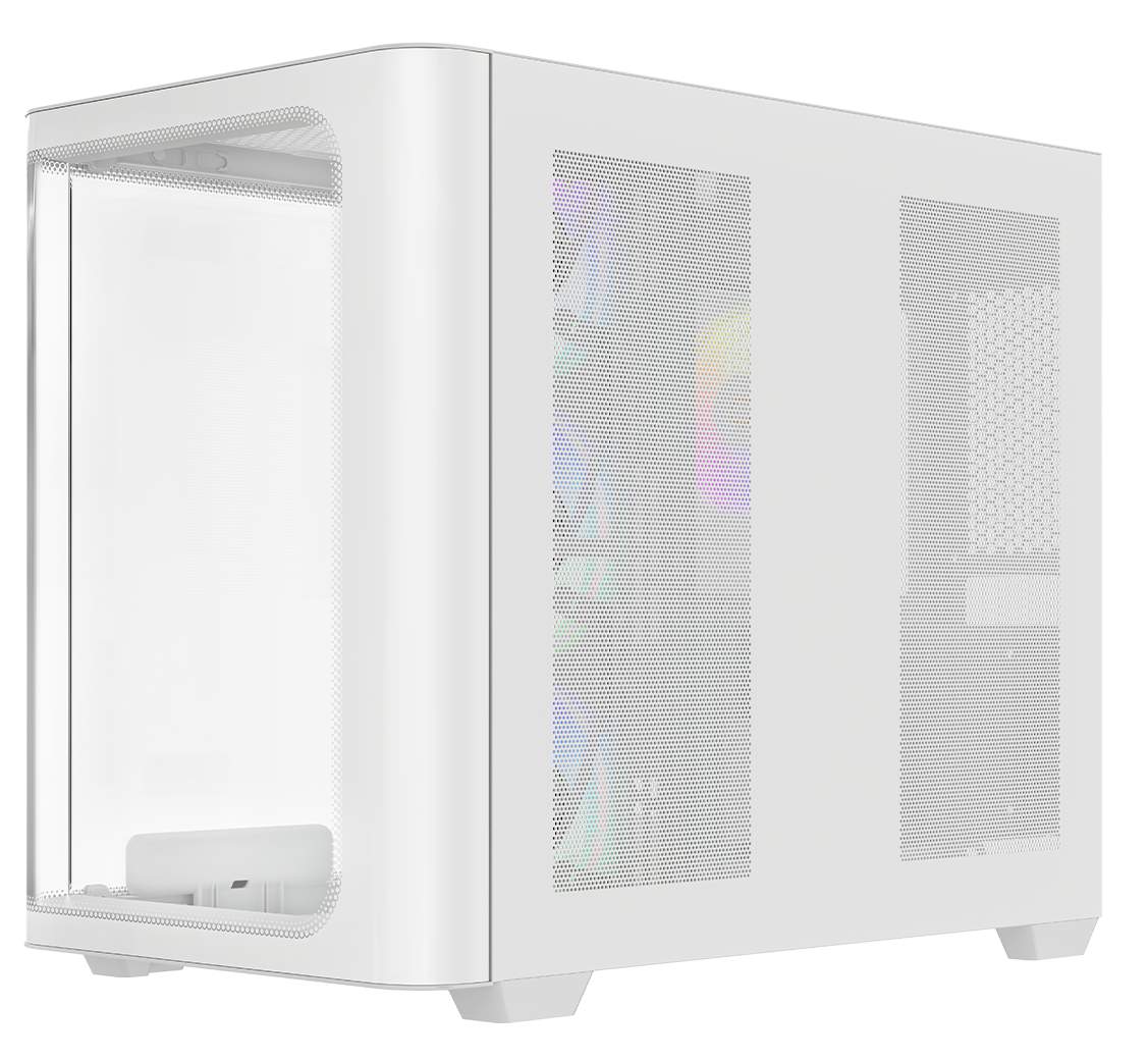 Корпус Ocypus Iota C70 Curve (Iota-C70-WHD400CD-GL) [Midi Tower, 4 x 120 мм ARGB, белый]